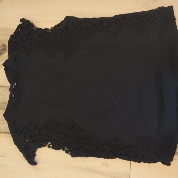 Express Tops - Express Lace Puff Sleeves top